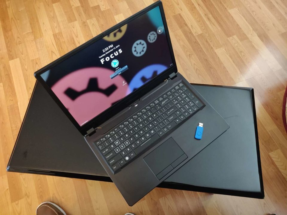 ordenador portatil de Kubuntu