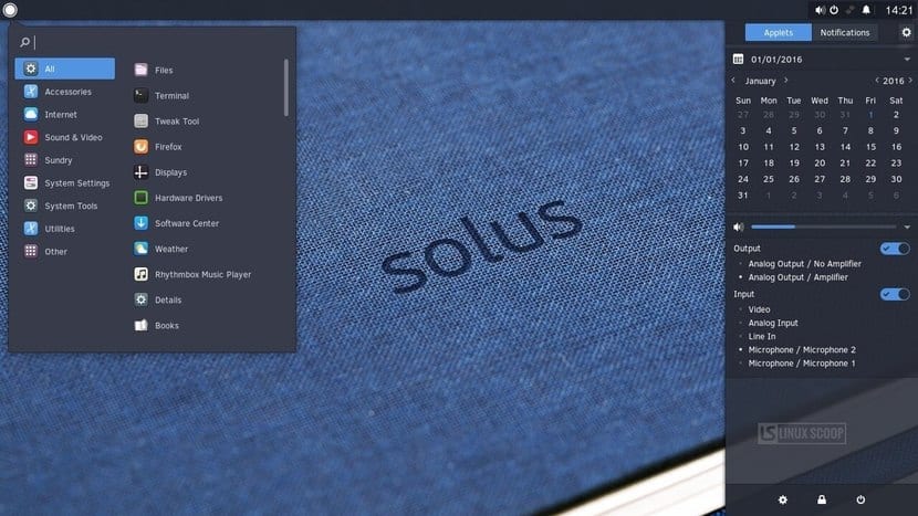 Solus con escritorio Budgie