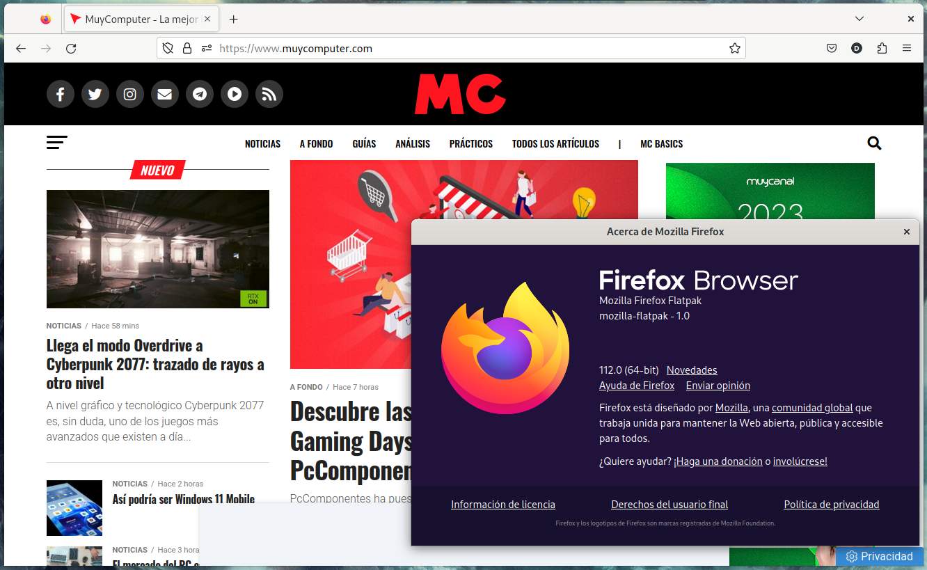 Mozilla Firefox 112