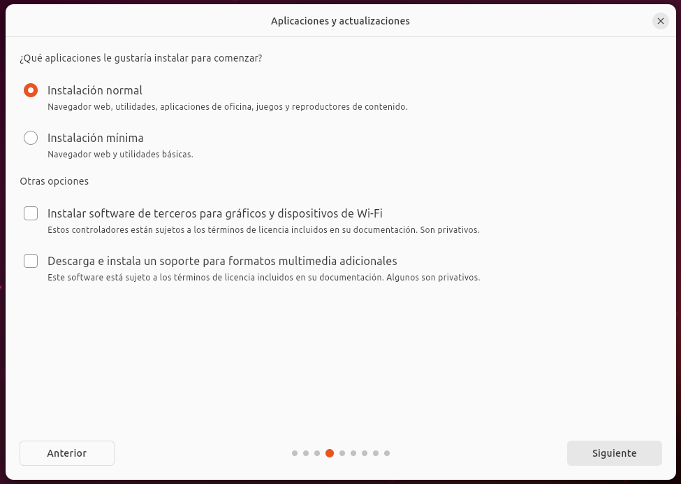 Nuevo instalador de sistema de Ubuntu