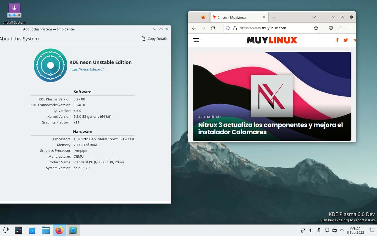 KDE Plasma 6 en desarrollo