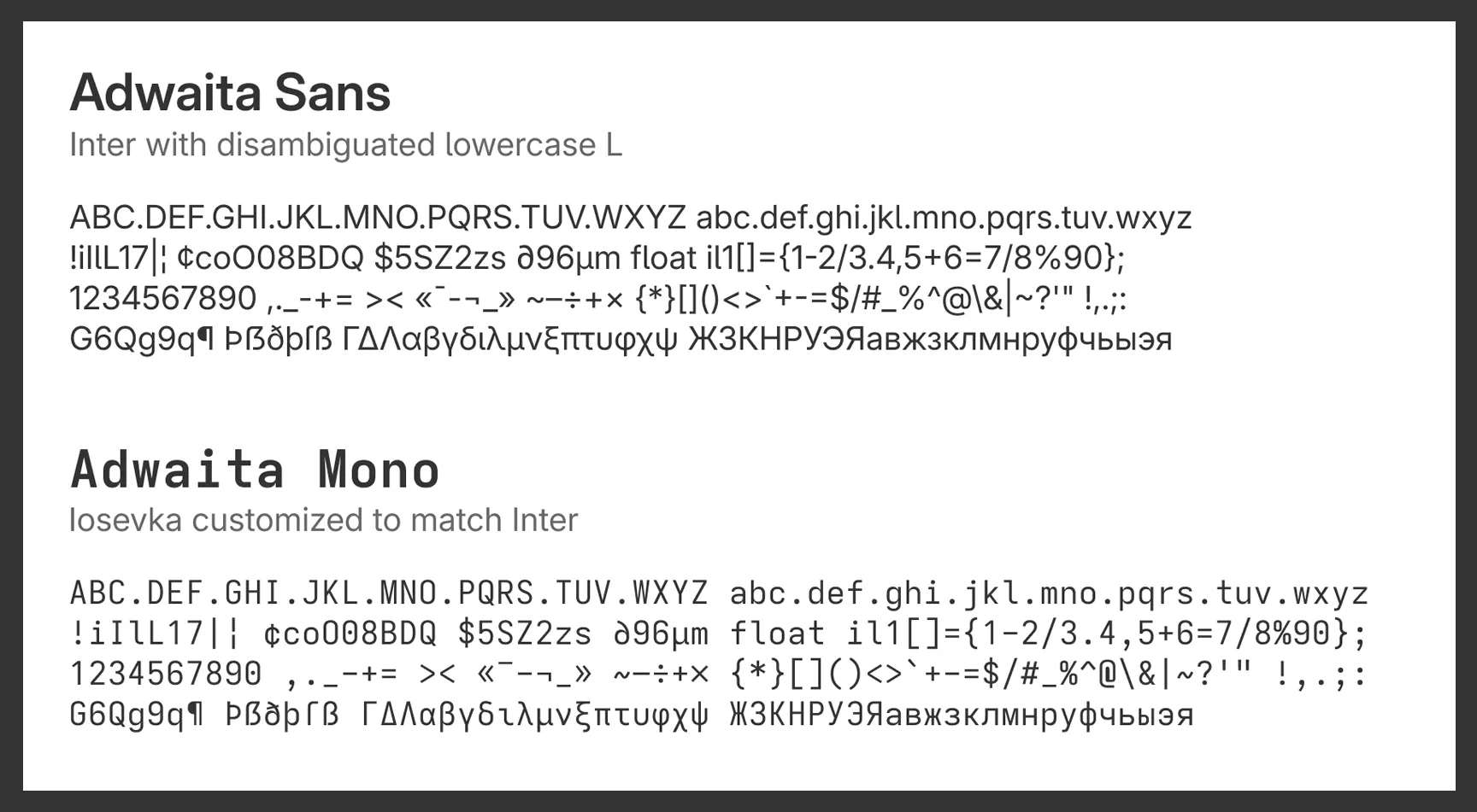 GNOME 48 - Adwaita Fonts