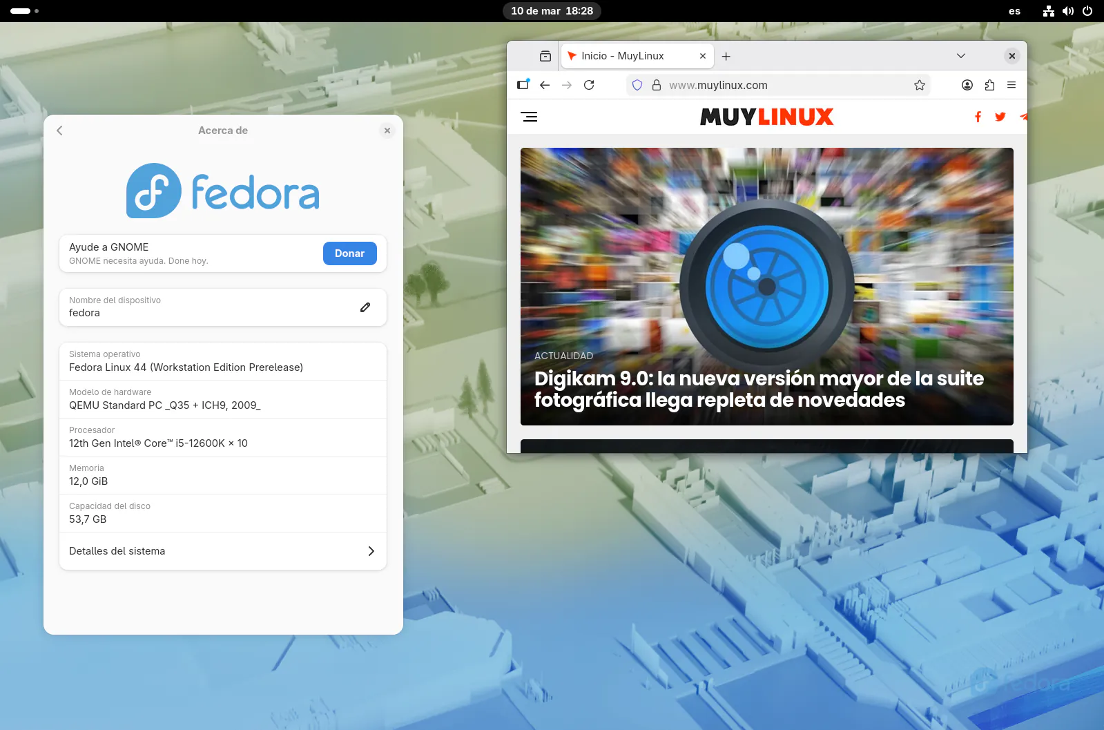 Fedora Workstation 44 beta