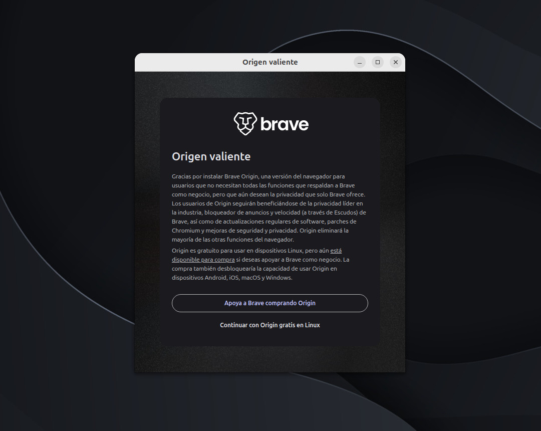 Brave Origin